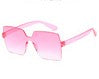 New-Pink  Ombre Fashion Women Flat-Sunglasses