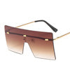 Oversized Brown Ombre One Piece Sunglass