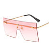One Piece Oversized Pink Ombre Sunglasses