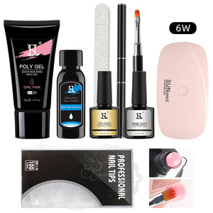 Polygel Nail Starter Kit W/ UV Lamp