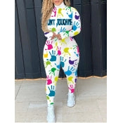 Don't Touch colorful hand printed one piece